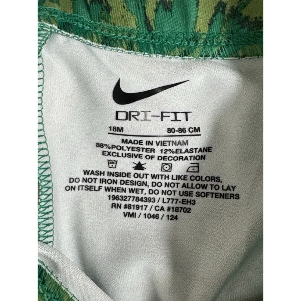 NWT Nike 2 Piece Outfit Shirt & Dri Fit Leggings Girls Size 18 Months Green